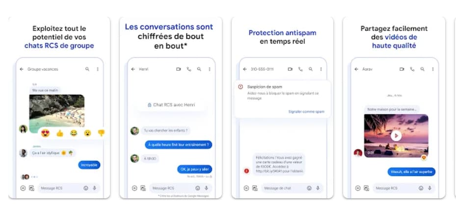 Les principales fonctionnalités de Google Messages
