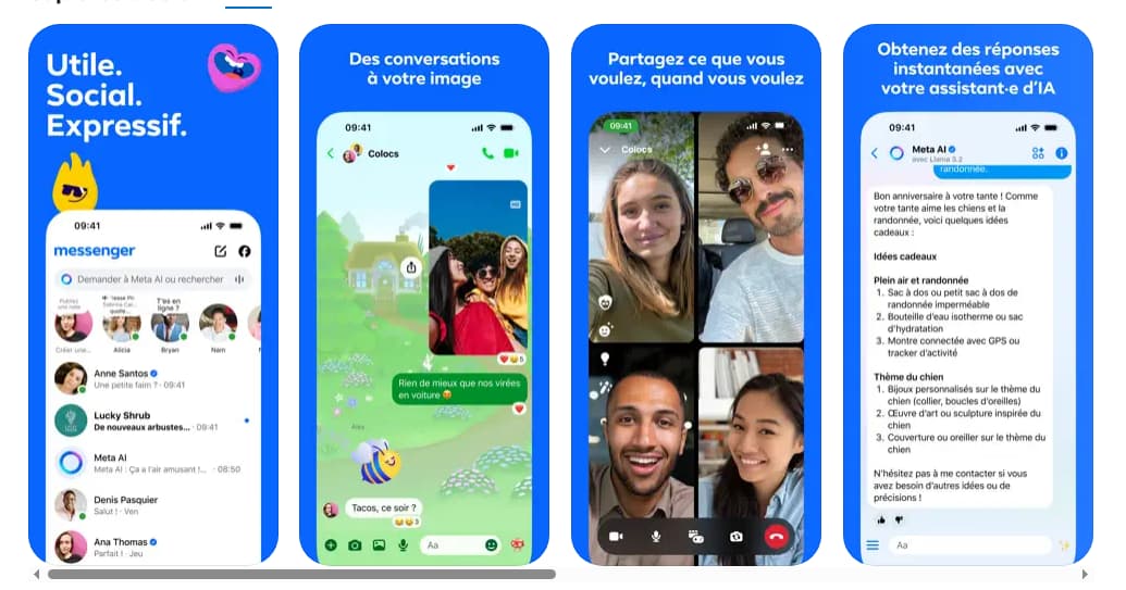 Les principales fonctionnalités de Messenger