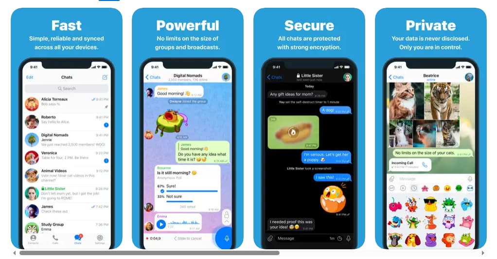 Les principales fonctionnalités de Telegram