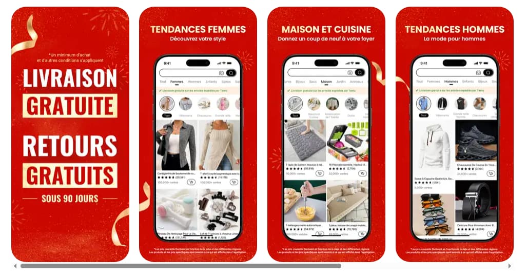 Les fonctionnalités principales de Temu