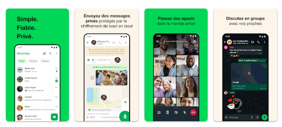 Les principales fonctionnalités de WhatsApp Messenger