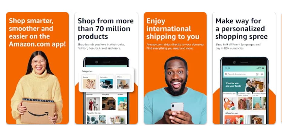 Fonctionnalités clés de l’application Amazon
