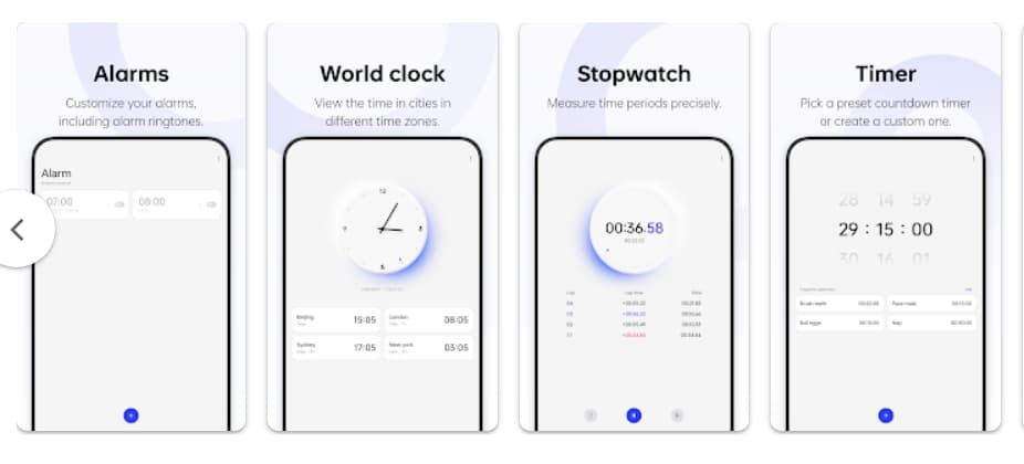 Avantages de l’application Clock